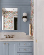 Modern Double-Light Wall Sconce Over Bathroom Vanity