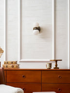 Modern Globe Art Glass Wall Sconce in Elegant Interior