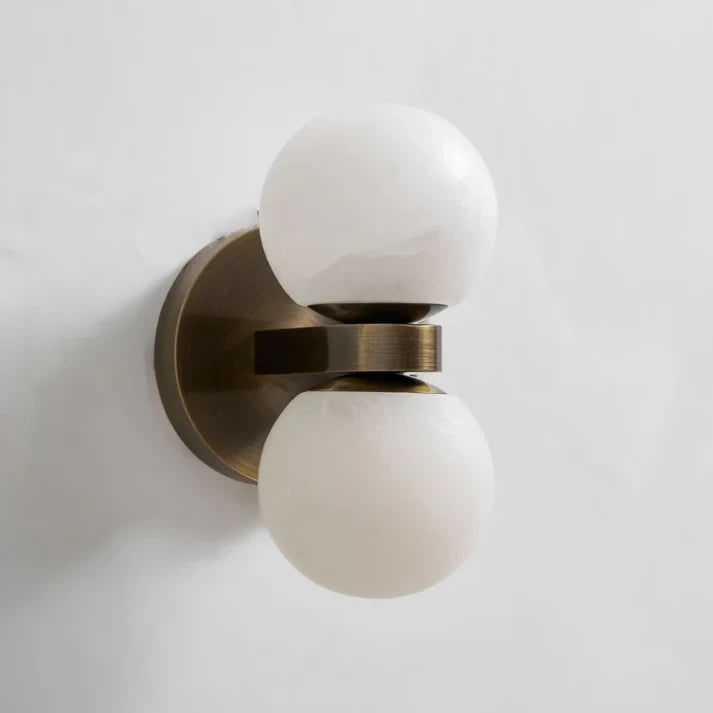 Illuminated Modern Globe Art Glass Wall Sconce Studio Display