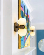 Modern Art Glass Wall Sconce in Hallway Setting