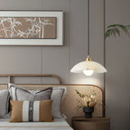 Modern Dome Glass Pendant Light in Bedroom