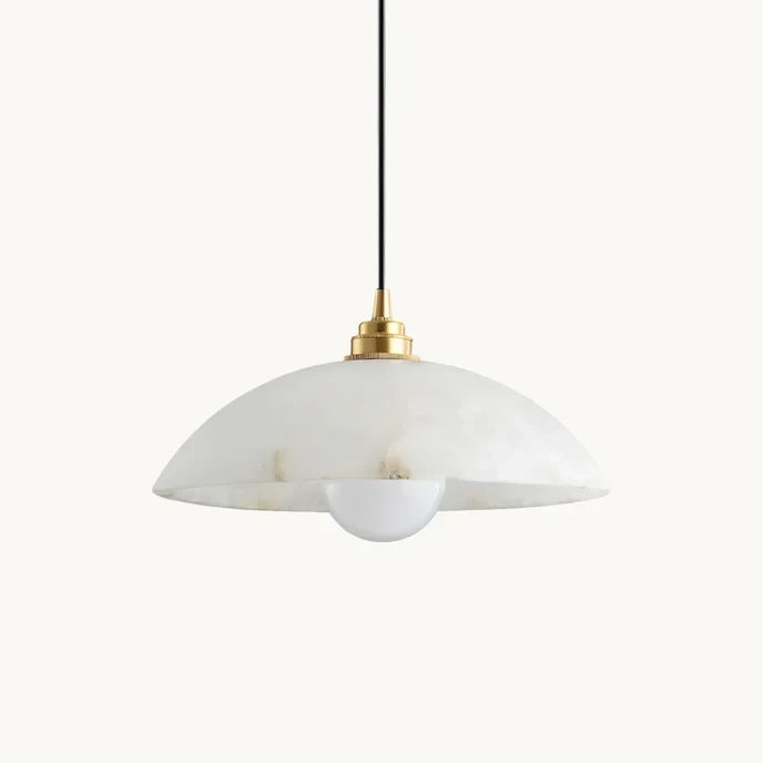 Modern Dome Alabaster Art Glass Pendant Light Studio Display