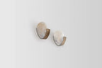 Illuminated Modern Alabaster Wall Sconces Studio Shot