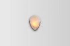 Side View of Illuminated Modern Oval Wall Sconce