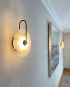 Modern Alabaster Wall Sconce in Hallway Setting