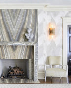 Modern Brass Wall Sconce in Luxury Living Room