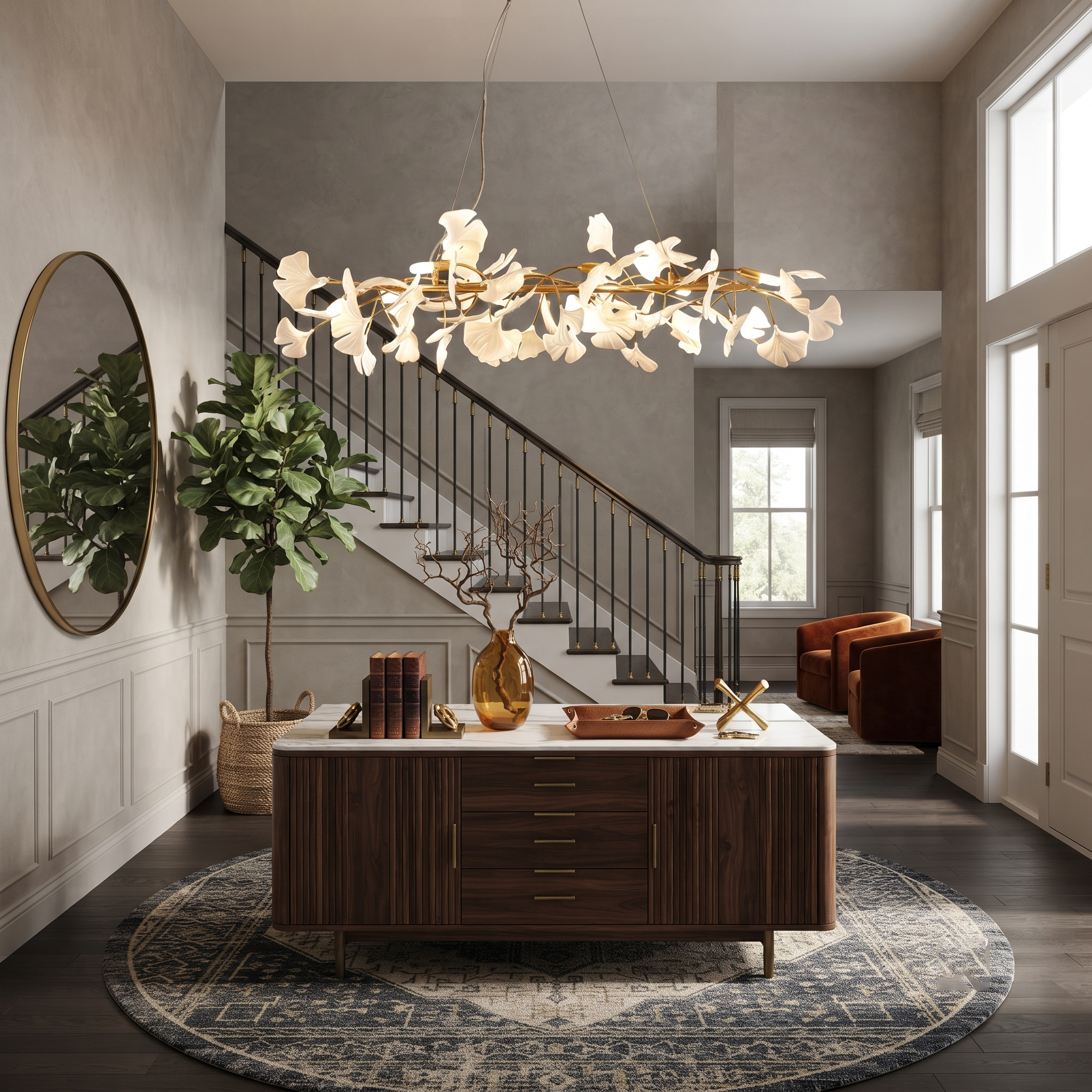 Aura Ginkgo Cascade Chandelier