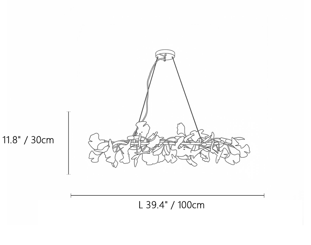 Aura Ginkgo Cascade Chandelier
