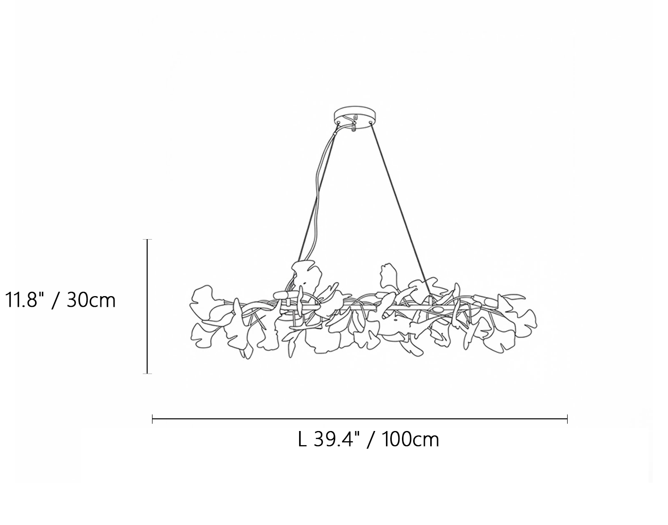 Aura Ginkgo Cascade Chandelier