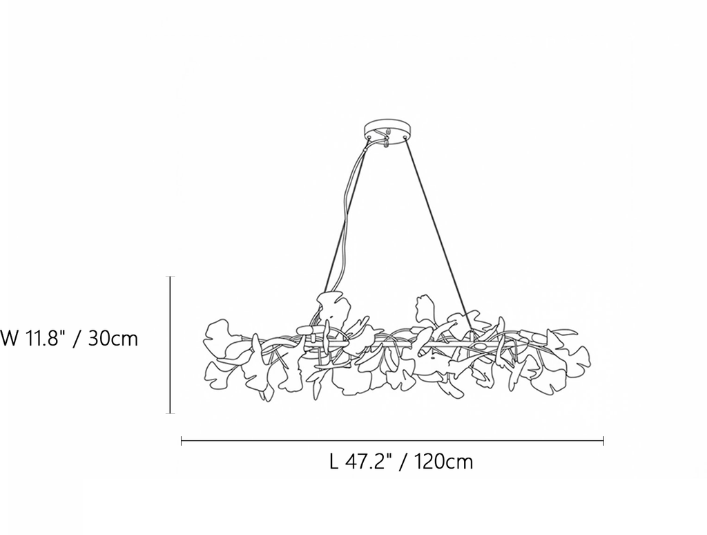 Aura Ginkgo Cascade Chandelier