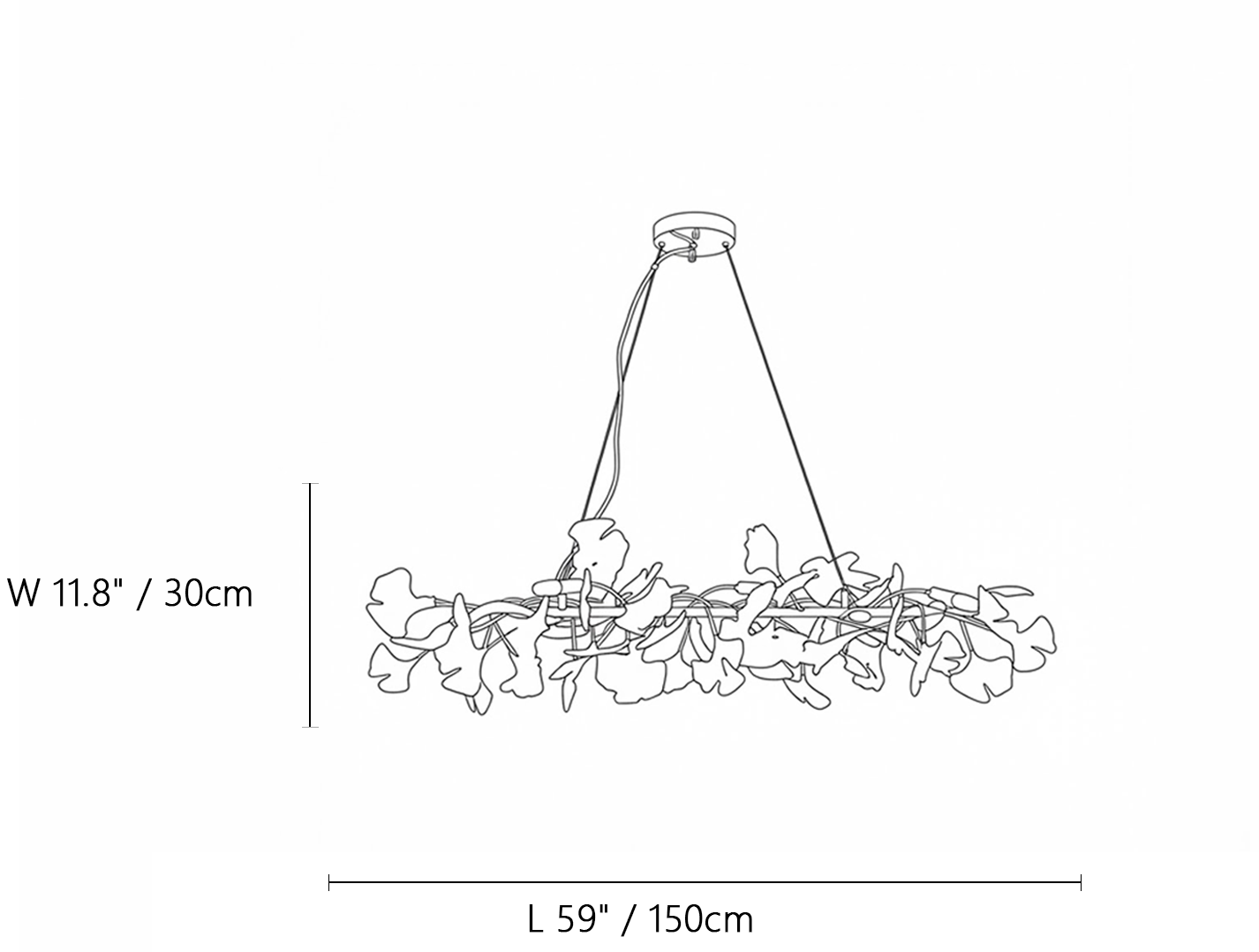 Aura Ginkgo Cascade Chandelier
