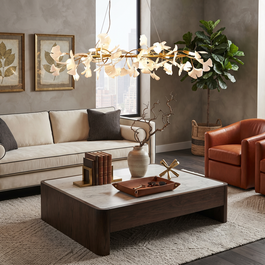 Aura Ginkgo Cascade Chandelier
