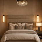 Modern Alabaster Art Glass Pendant Lights in Master Bedroom Setting
