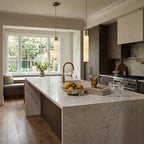 Modern Alabaster Art Glass Pendant Light Over Kitchen Breakfast Bar