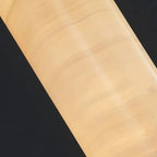 Close Up View of Illuminated Alabaster Cylinder Shade and Natural Stone Veins