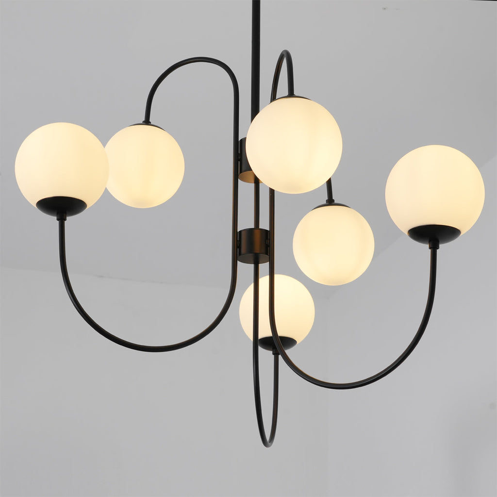 Glass Globe Chandelier