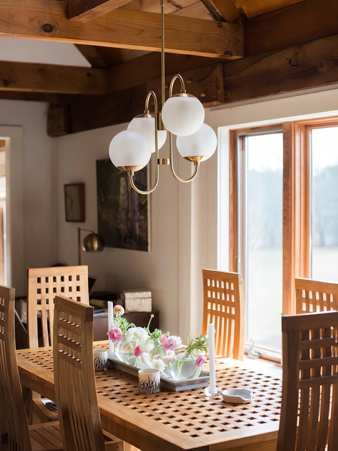 Glass Globe Chandelier