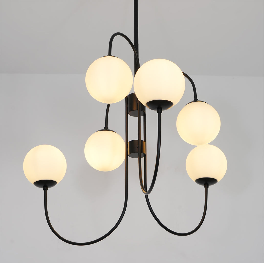Glass Globe Chandelier