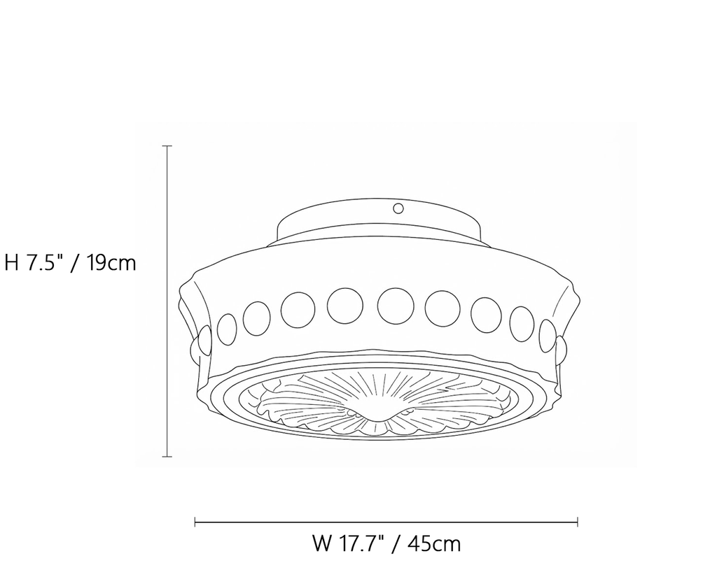 Aurelia Scalloped Glass Flush Mount