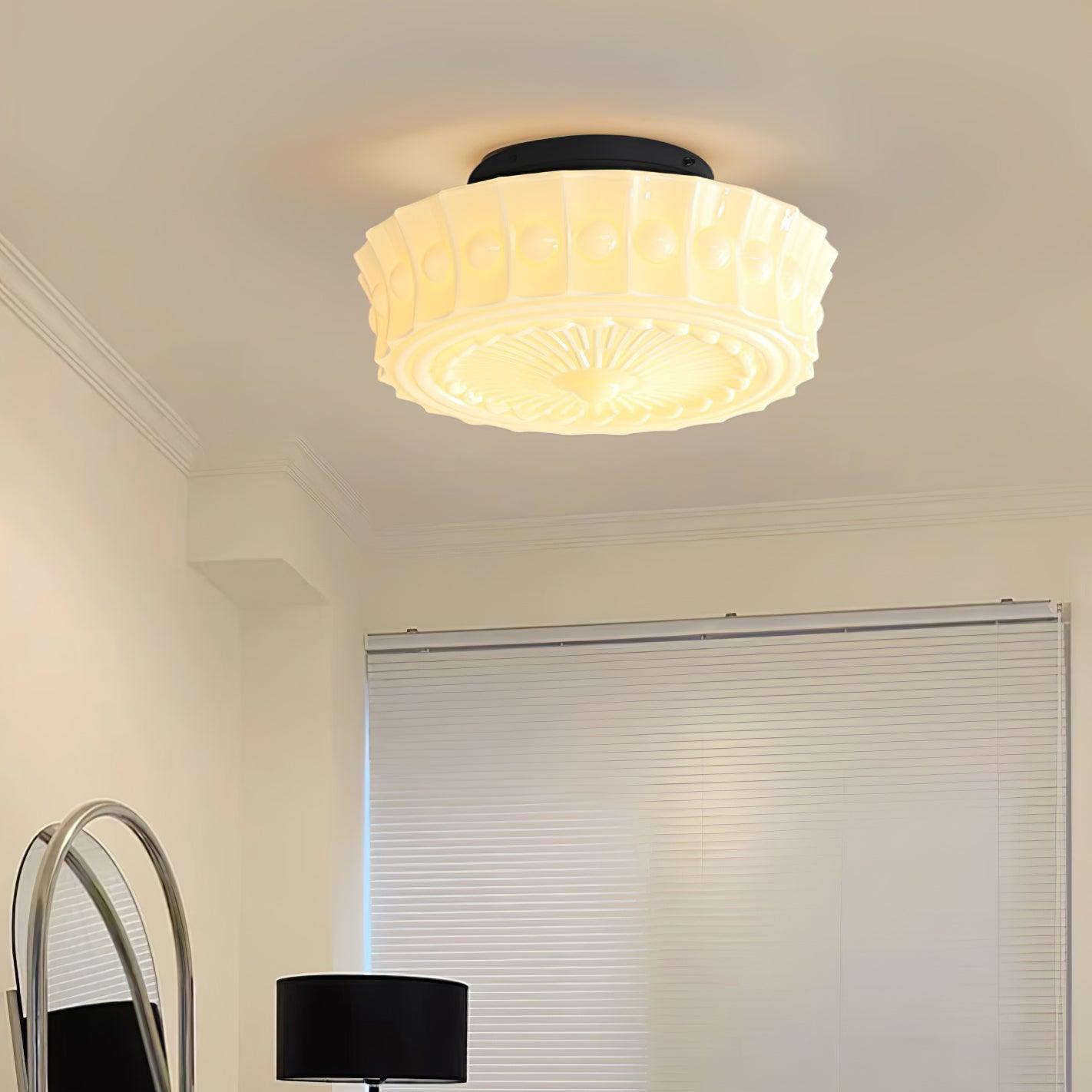 Aurelia Scalloped Glass Flush Mount