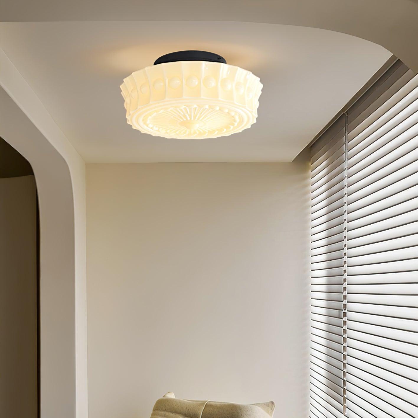 Aurelia Scalloped Glass Flush Mount