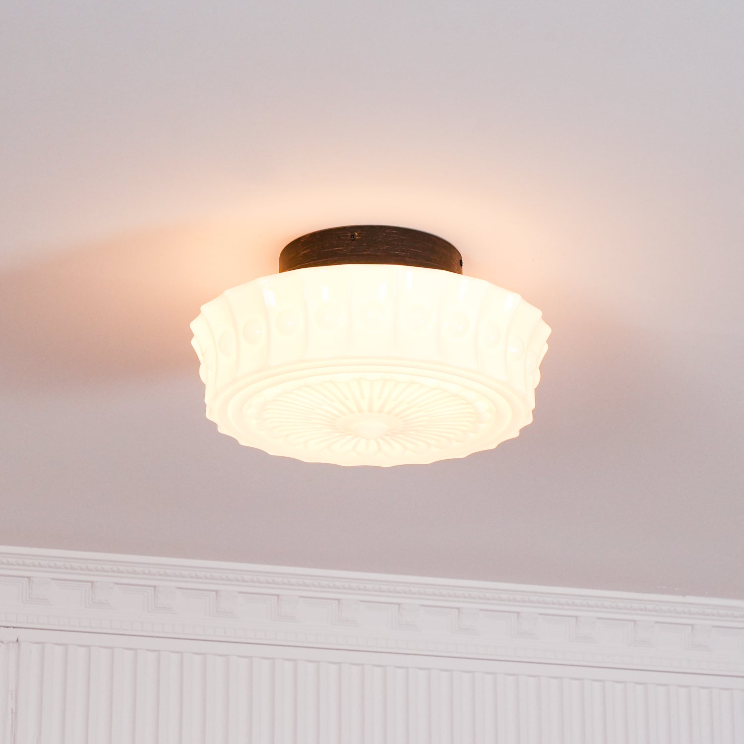 Aurelia Scalloped Glass Flush Mount
