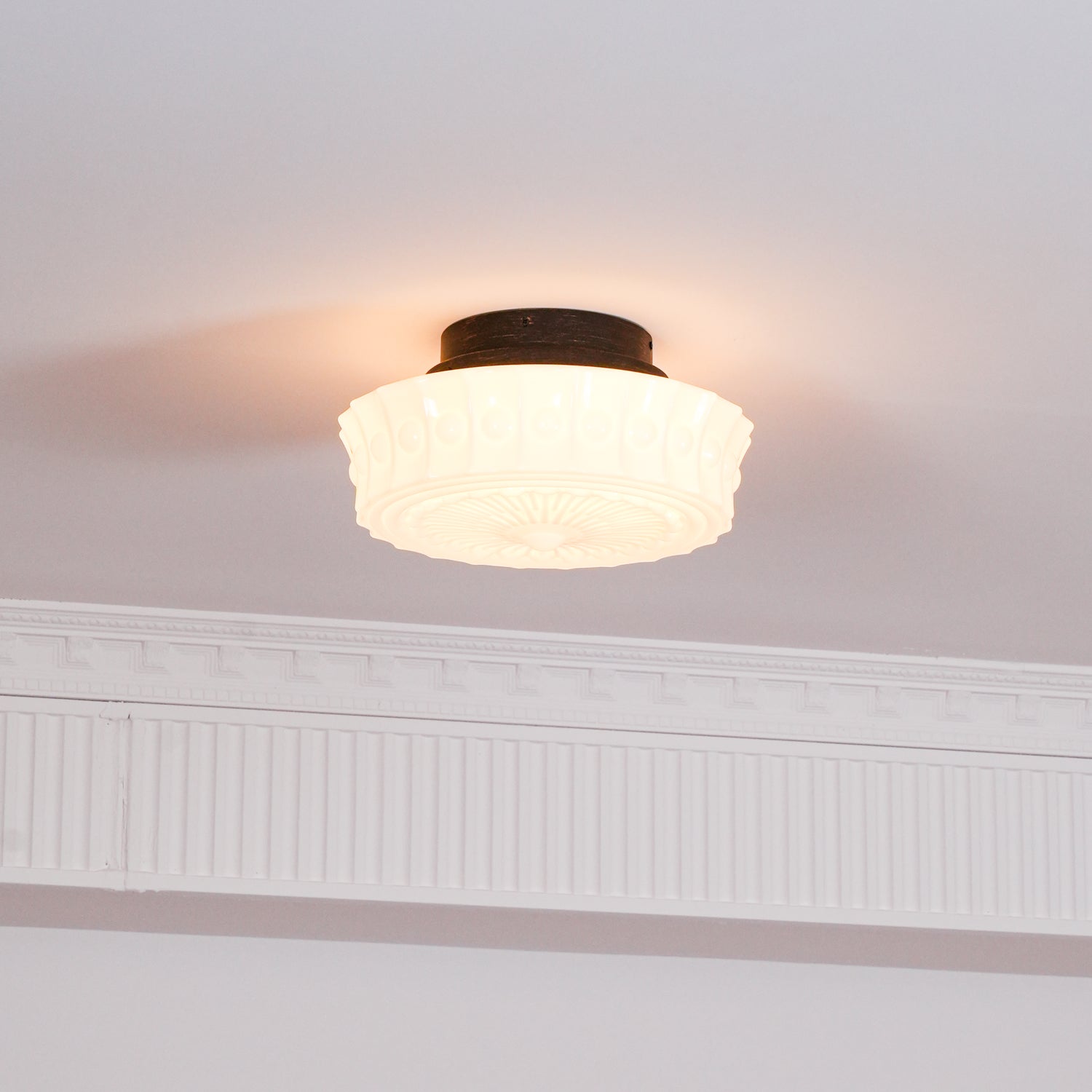 Aurelia Scalloped Glass Flush Mount