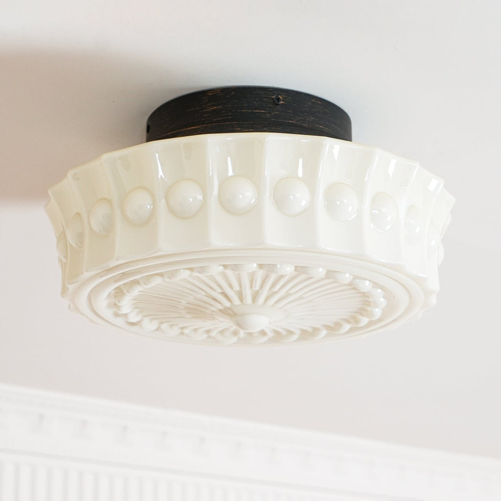 Aurelia Scalloped Glass Flush Mount