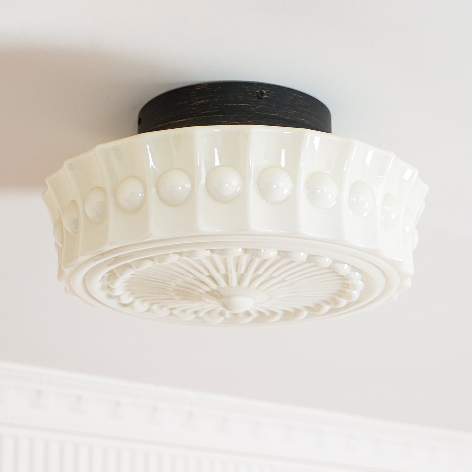 Aurelia Scalloped Glass Flush Mount