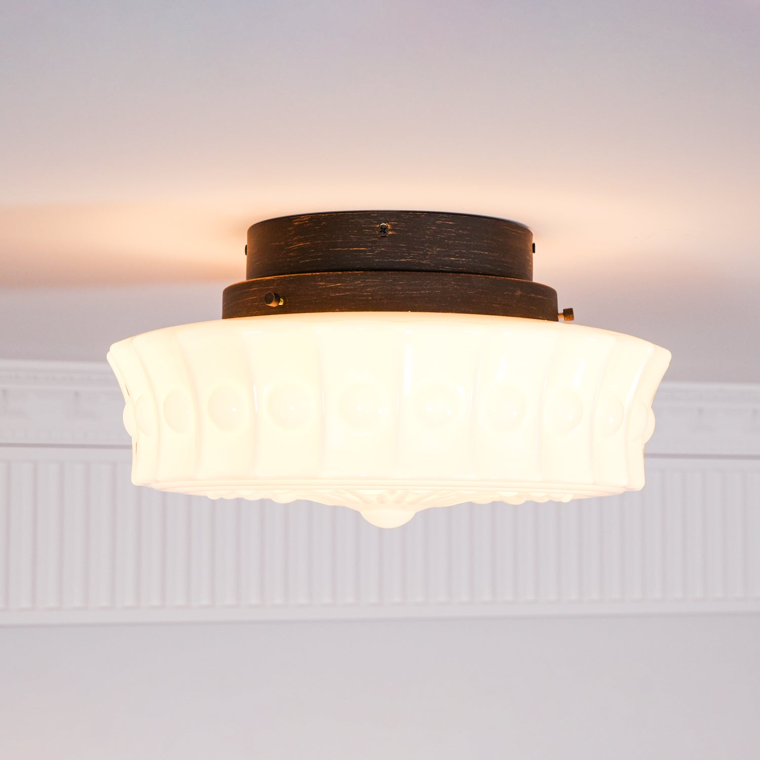 Aurelia Scalloped Glass Flush Mount