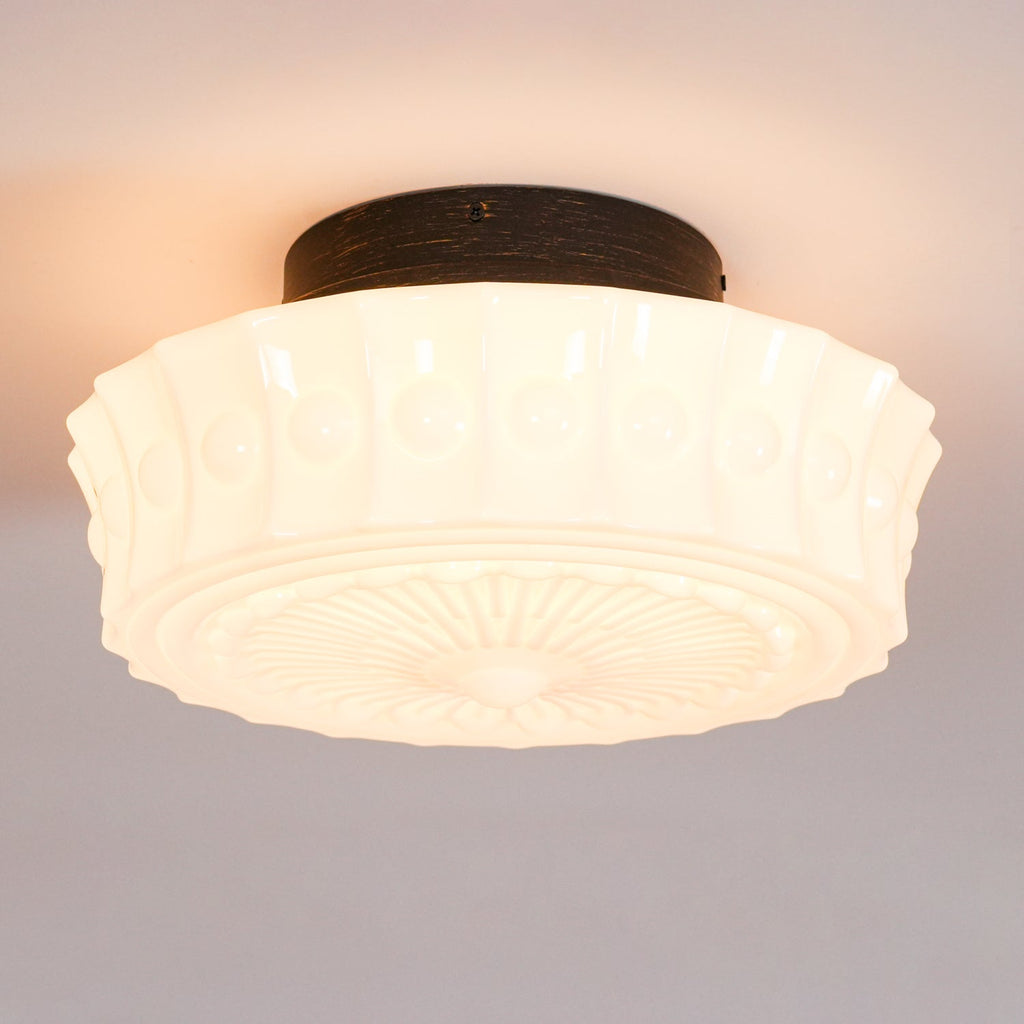 Aurelia Scalloped Glass Flush Mount