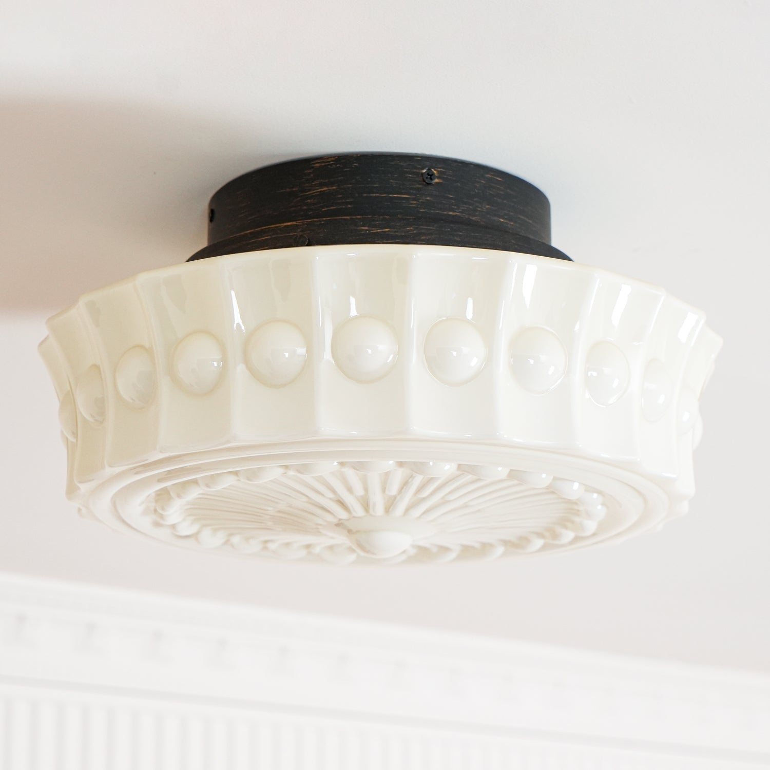Aurelia Scalloped Glass Flush Mount