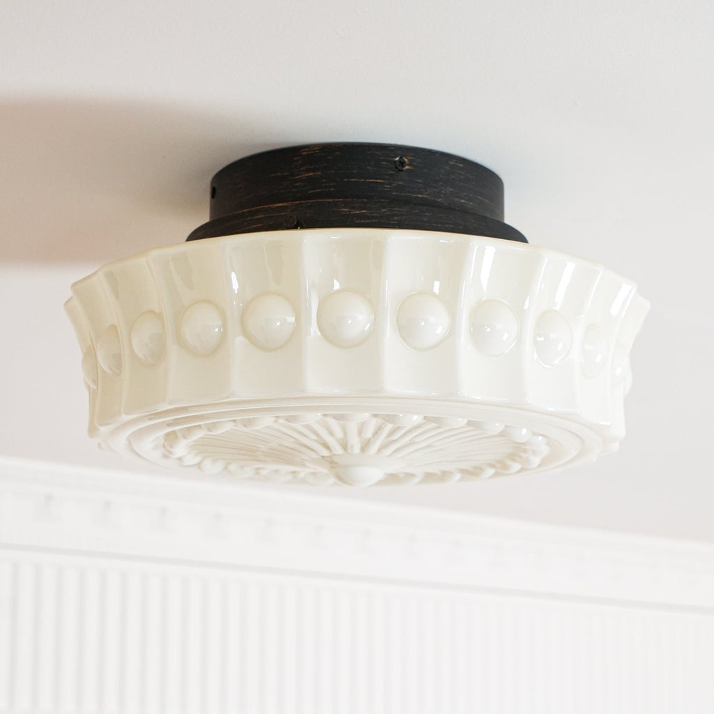 Aurelia Scalloped Glass Flush Mount