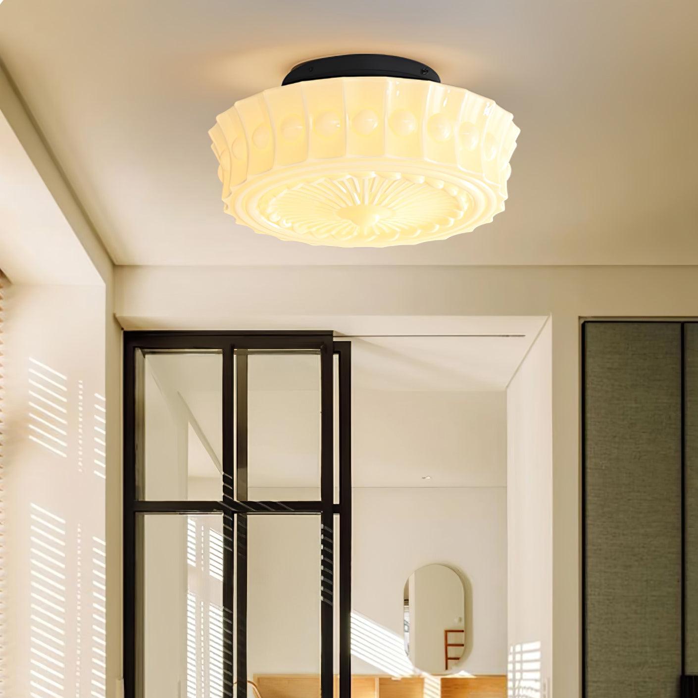 Aurelia Scalloped Glass Flush Mount