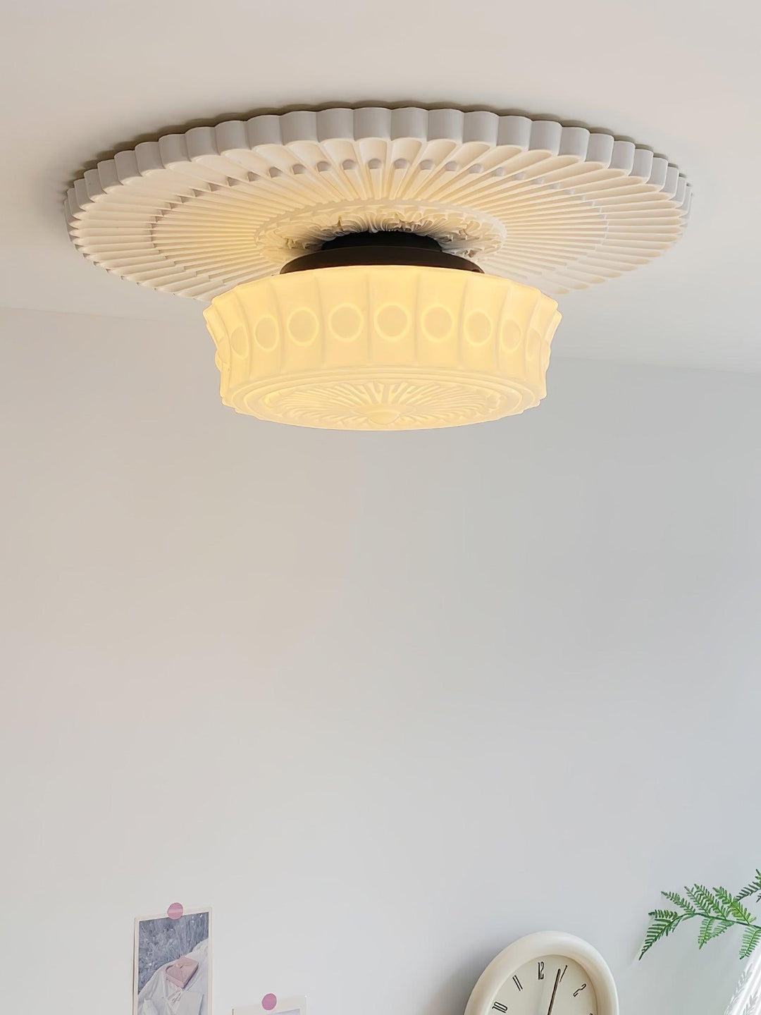 Aurelia Scalloped Glass Flush Mount