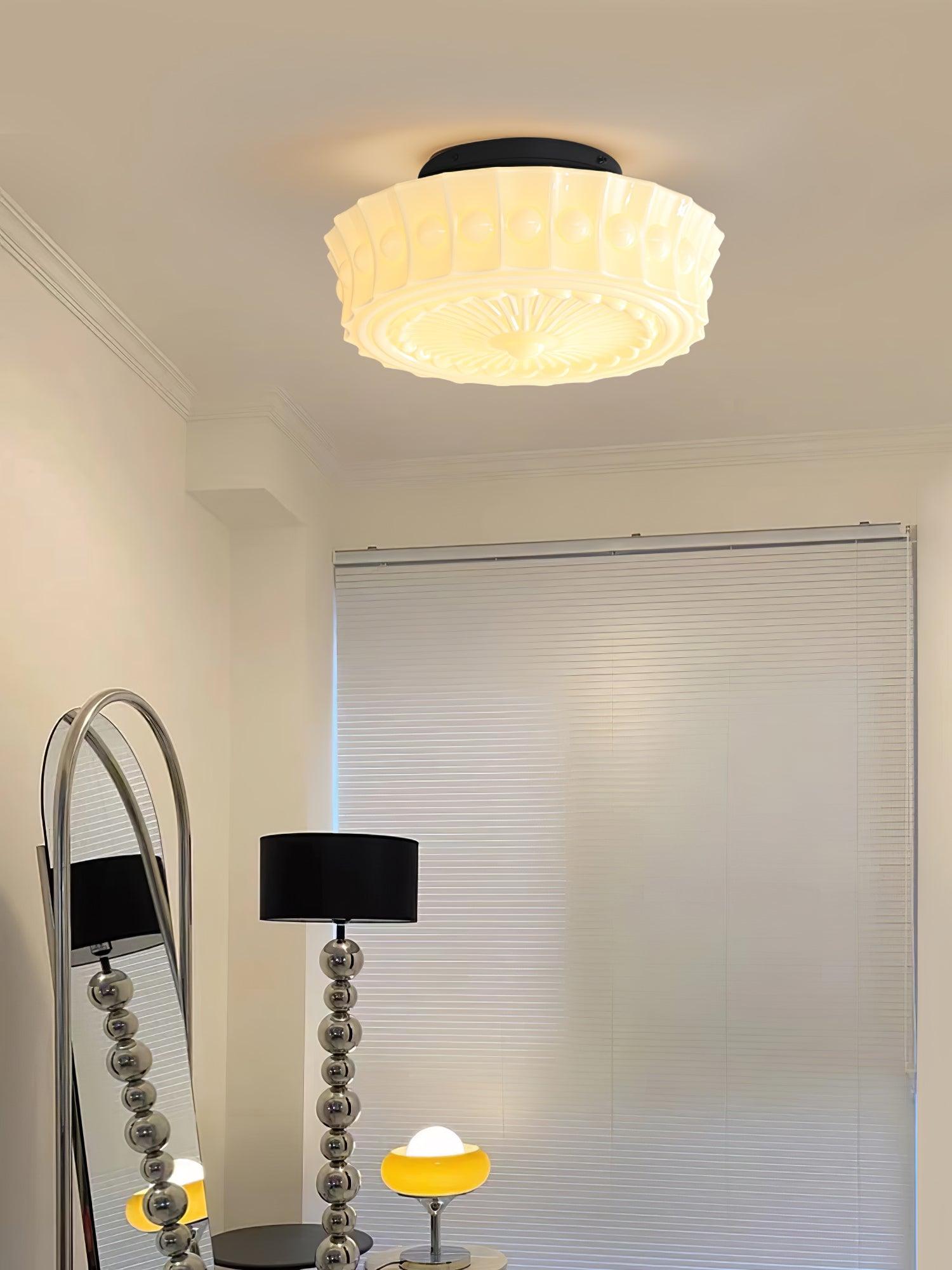 Aurelia Scalloped Glass Flush Mount
