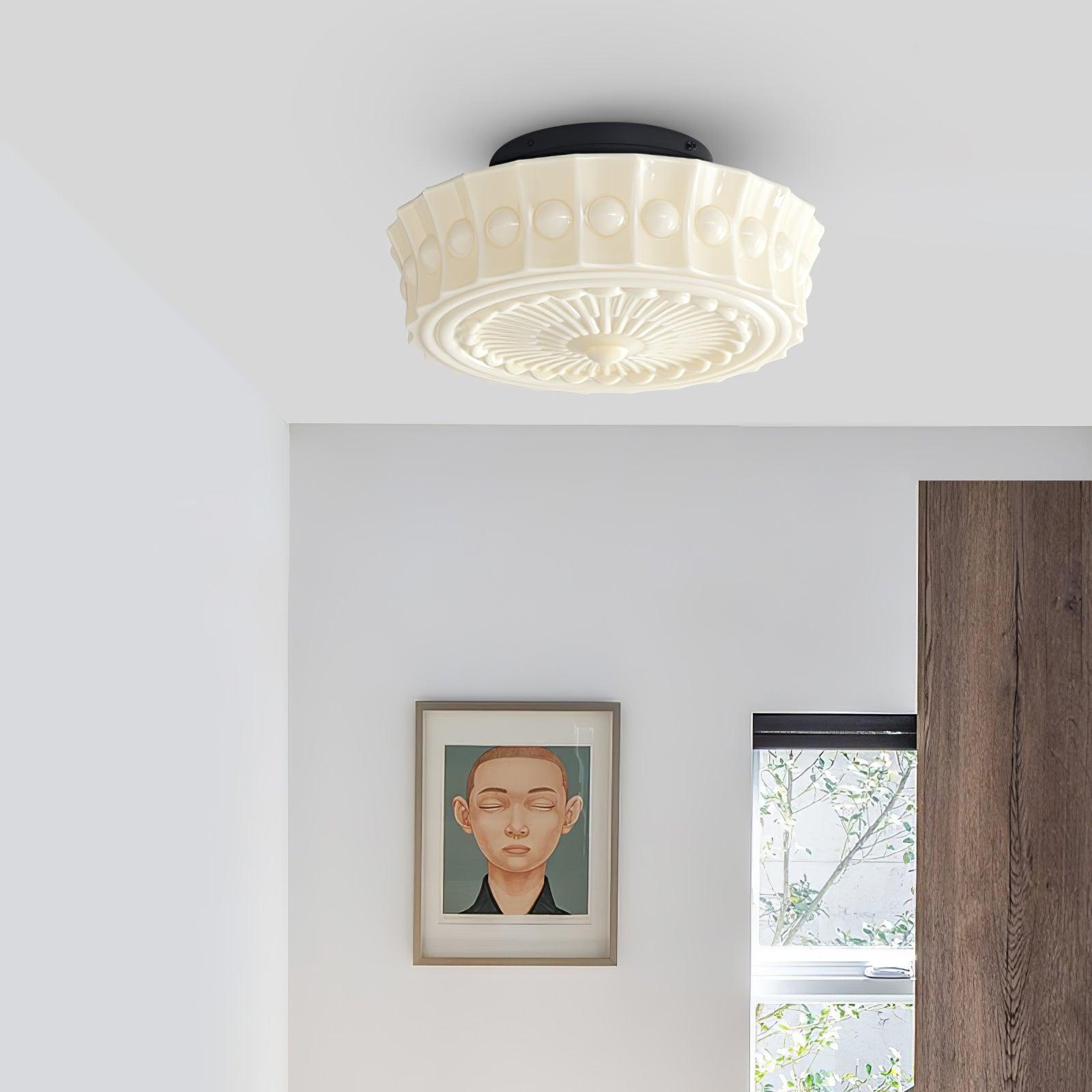 Aurelia Scalloped Glass Flush Mount