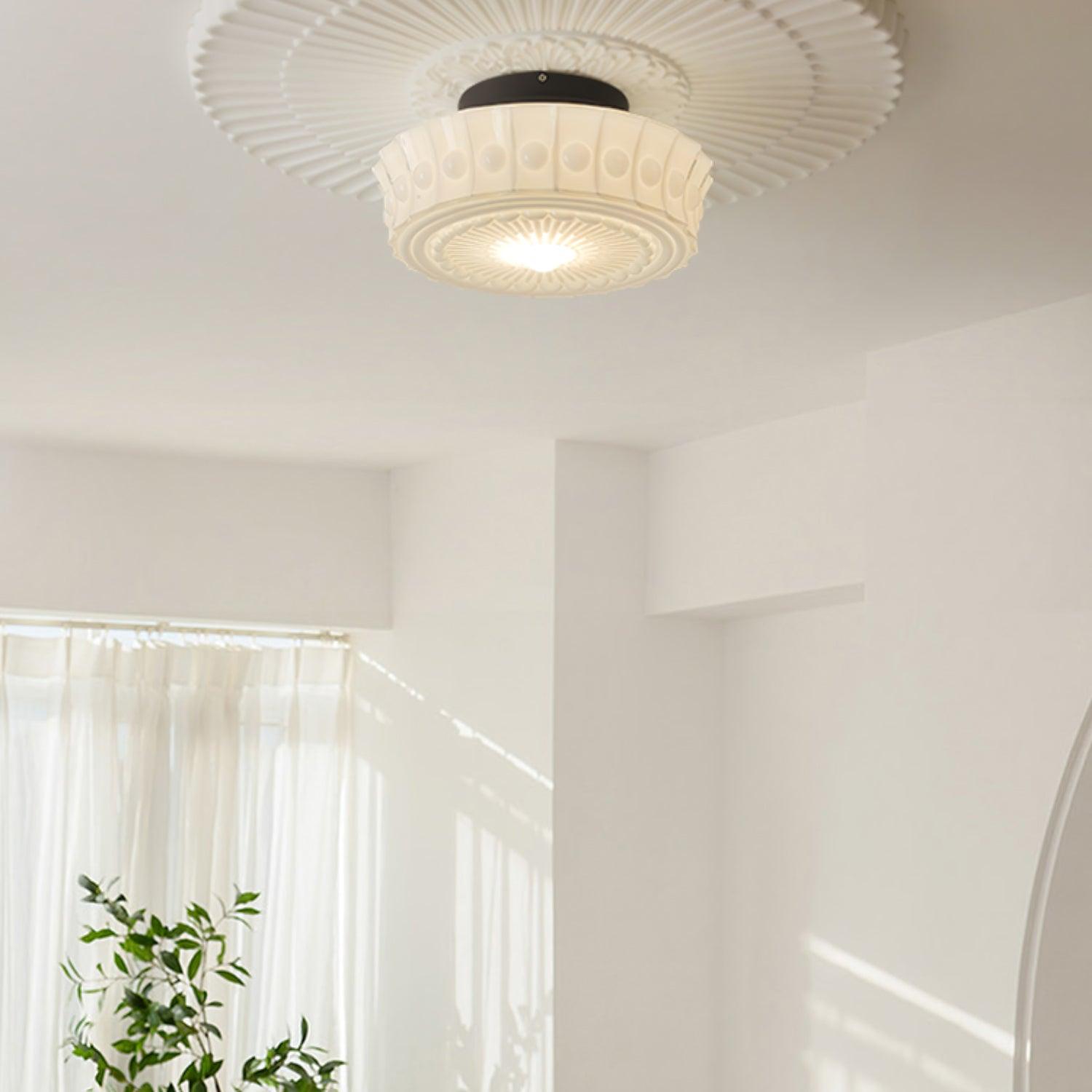 Aurelia Scalloped Glass Flush Mount