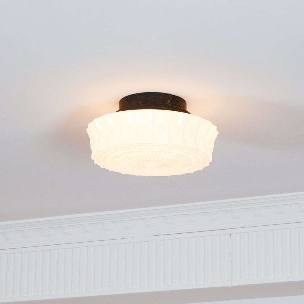 Aurelia Scalloped Glass Flush Mount