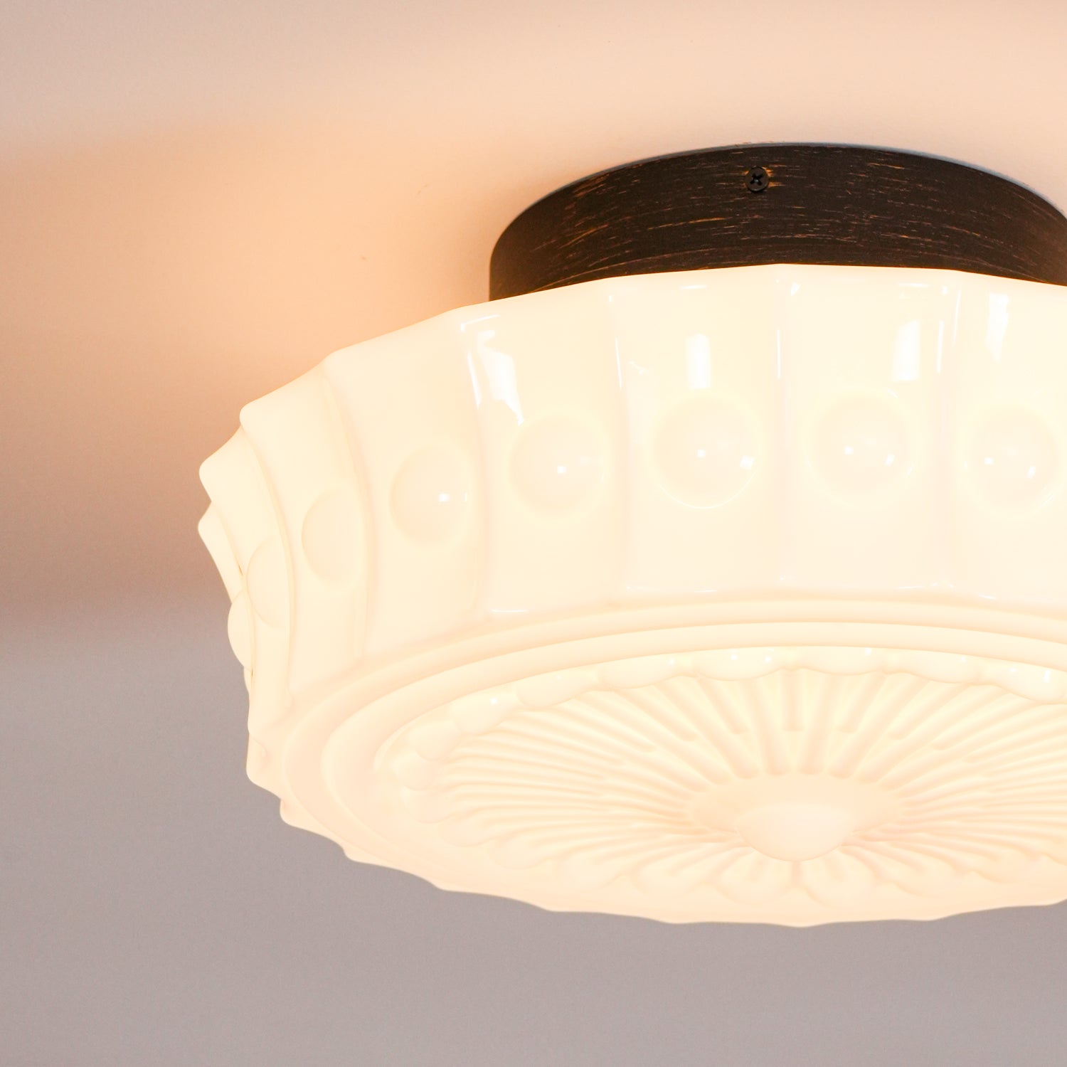 Aurelia Scalloped Glass Flush Mount