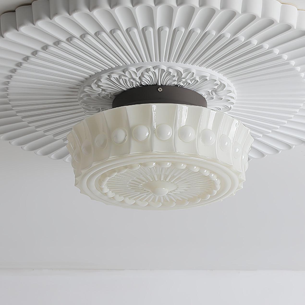 Aurelia Scalloped Glass Flush Mount