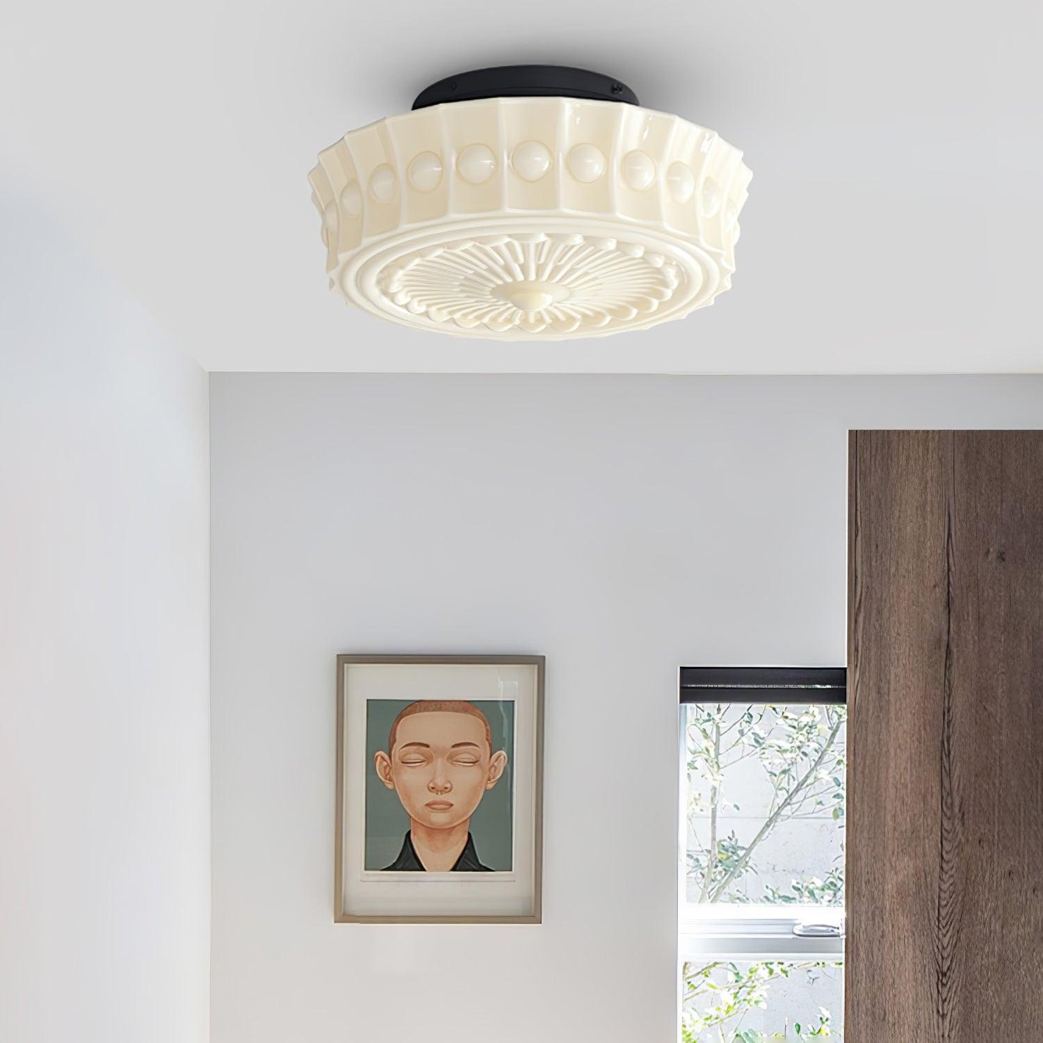 Aurelia Scalloped Glass Flush Mount