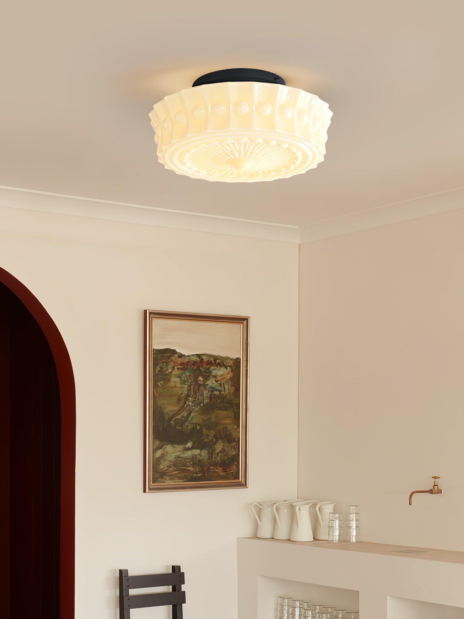 Aurelia Scalloped Glass Flush Mount