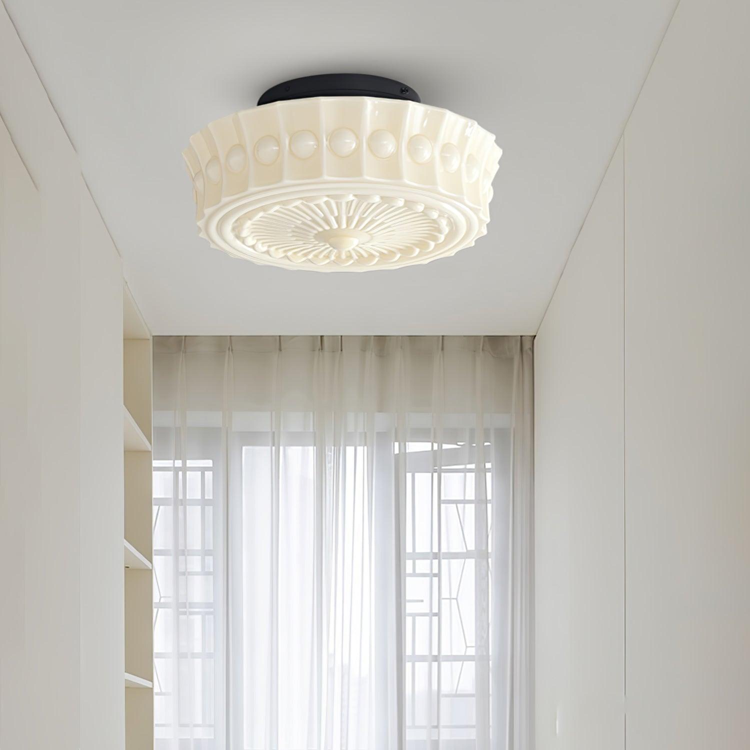 Aurelia Scalloped Glass Flush Mount