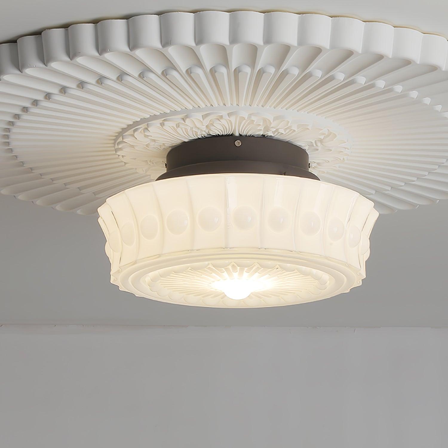 Aurelia Scalloped Glass Flush Mount