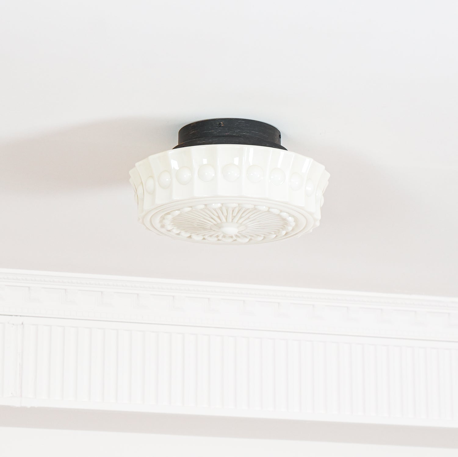 Aurelia Scalloped Glass Flush Mount