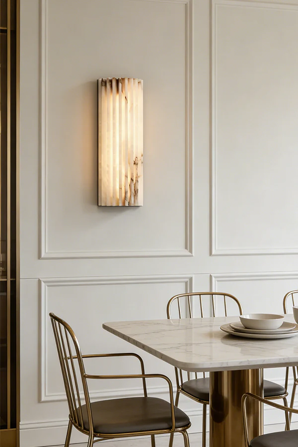 Aurelius Fluted Alabaster Sconce