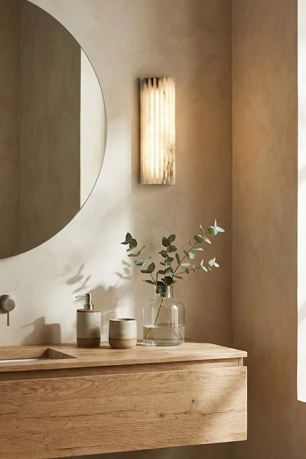 Aurelius Fluted Alabaster Sconce
