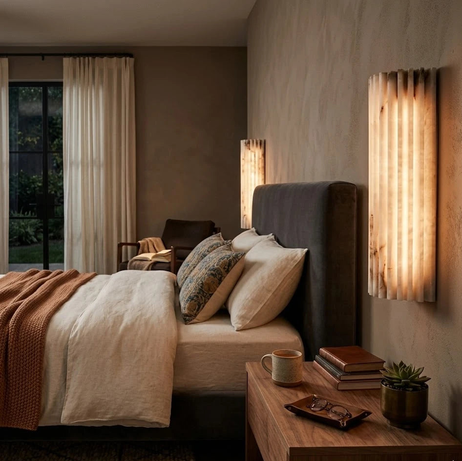 Aurelius Fluted Alabaster Sconce