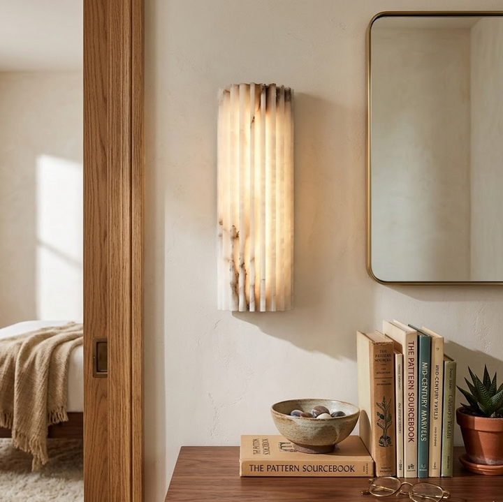 Aurelius Fluted Alabaster Sconce